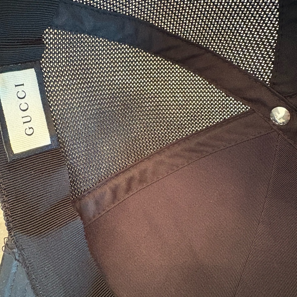 Gucci Authentic Black Monogram Cap - image 5